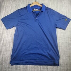 Jack Nicklaus Polo Shirt Mens XL Blue Striped Golf Performance StayDri Logo‎